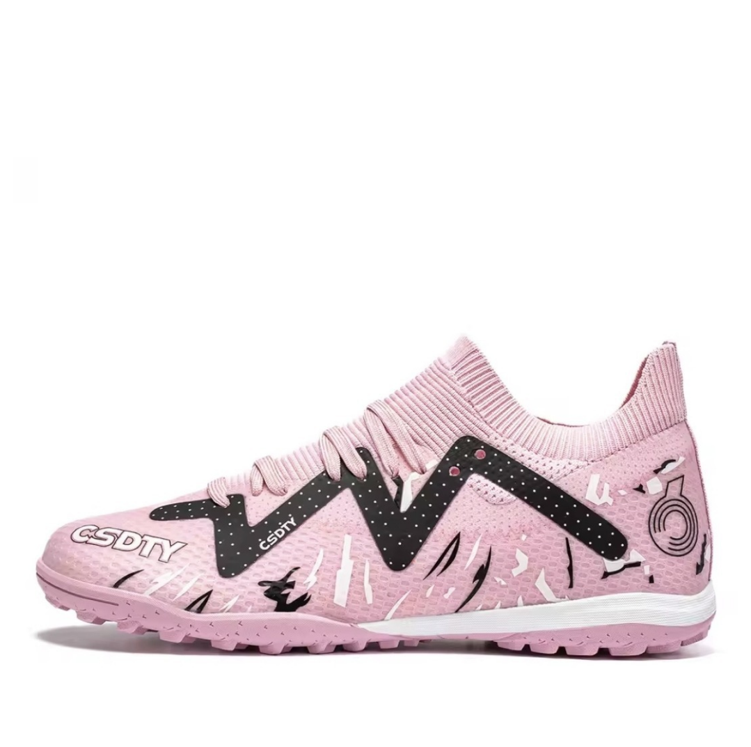 Galactic Men’s Turf Football Boot pink patterned isolated on white background