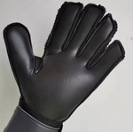 Palm side of a black Men's Hunter Goalkeeper Glove on a white background.