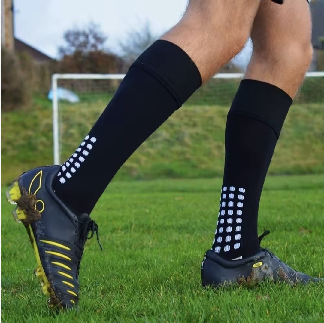 Meião Antiderrapante GripMax Preto Masculino 