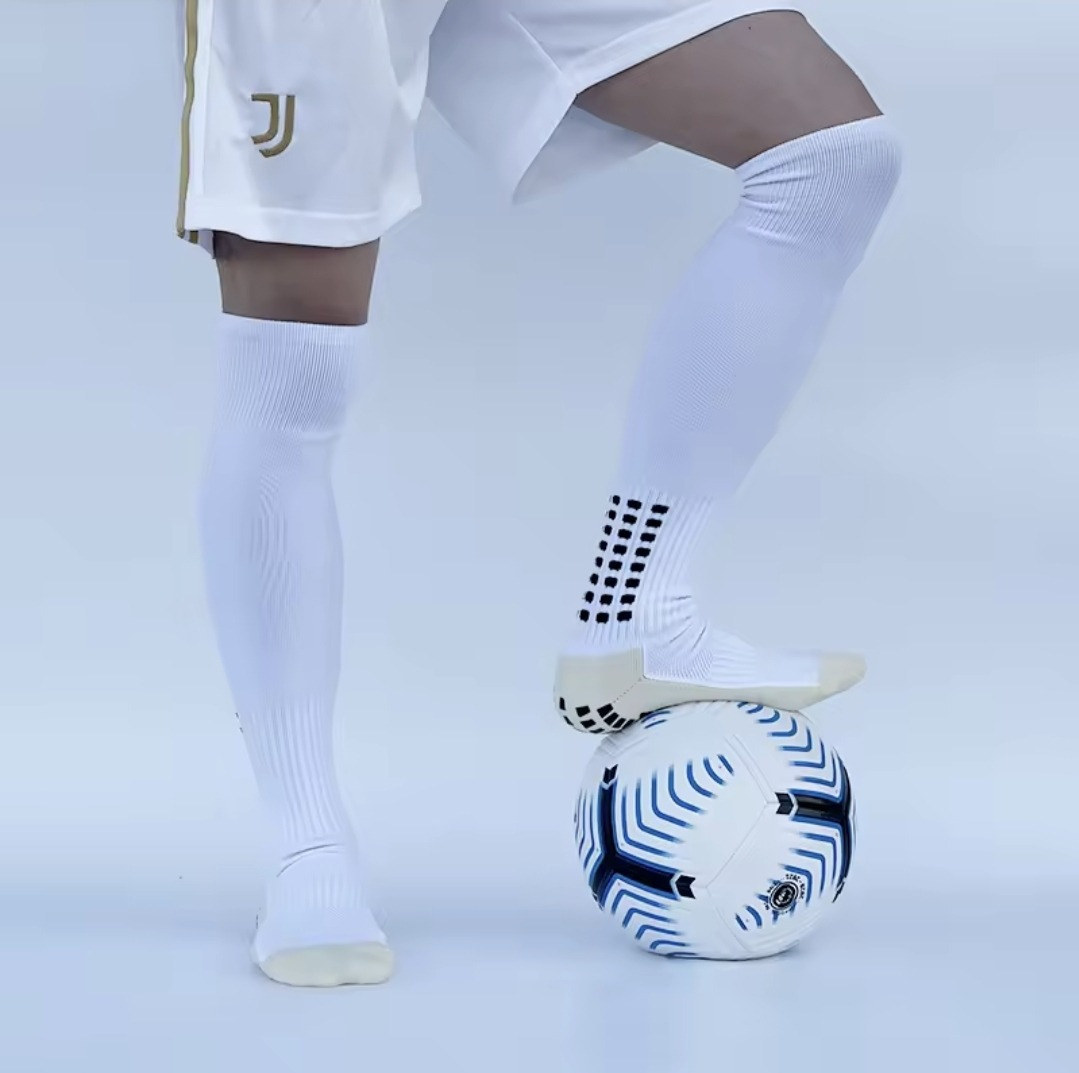 Meião Antiderrapante GripMax Branco Masculino 