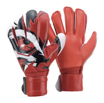 Pair of Men's Hunter Goalkeeper Gloves with a red, white, and red eye design on a white background.