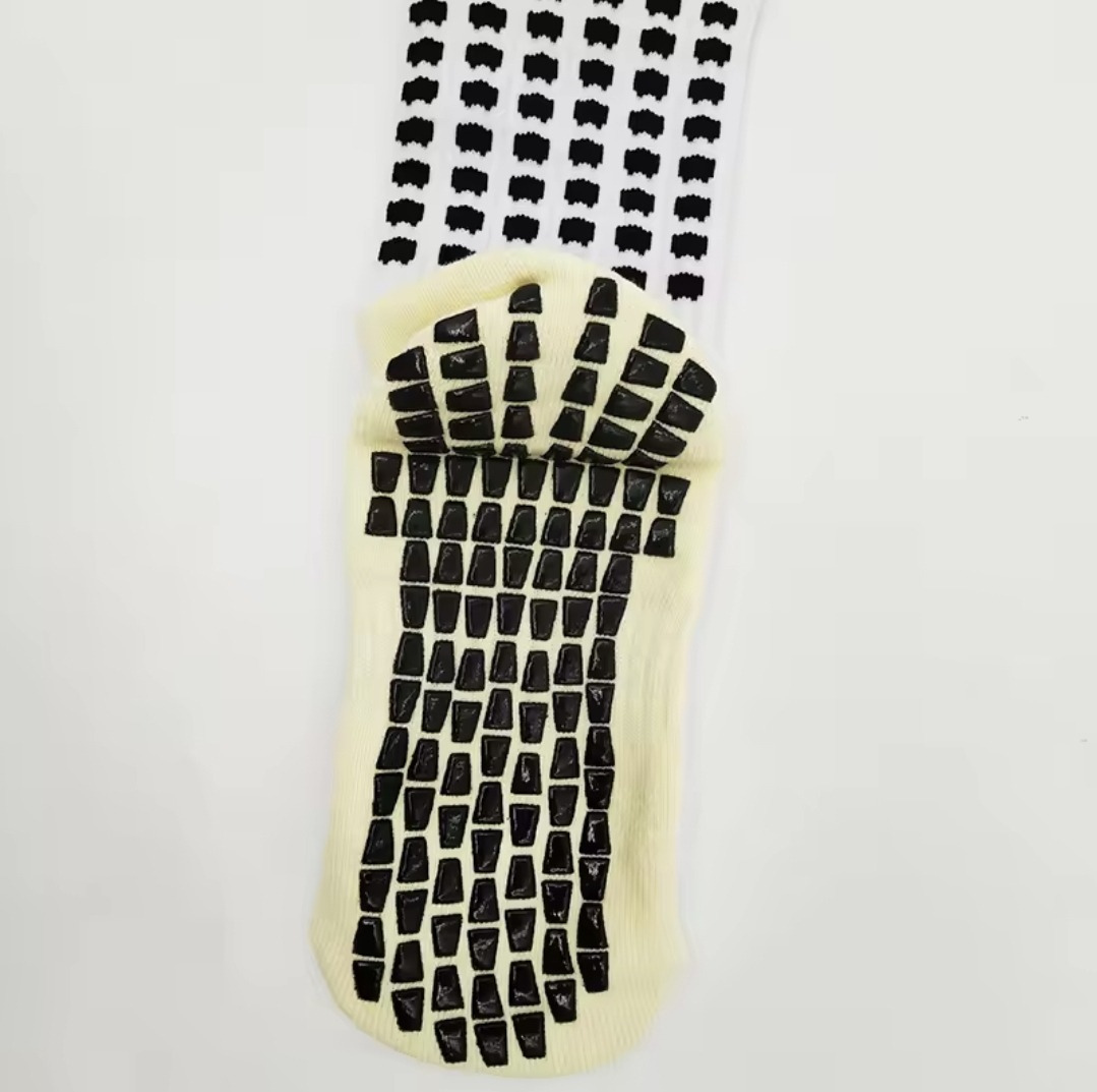 Meião Antiderrapante GripMax Branco Masculino 
